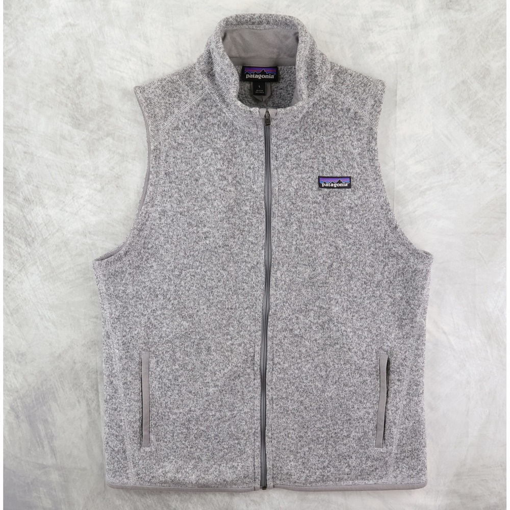 Patagonia Better Sweater Vest Womens Large Grey Full Zip Fleece 25886